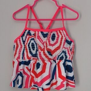 Lands' End Adjustable Strap Tankini Set Sz 8